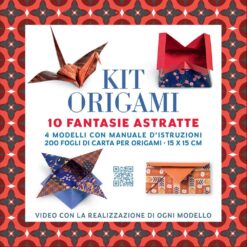 Kit origami. 10 fantasie astratte. Strappa e piega XXL. Ediz. a colori. Con QR per tutorial per realizzare 4 modelli. Con 200 fogli di carta origami