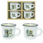 4 Tazzine Caffรจ Gatti Assortite